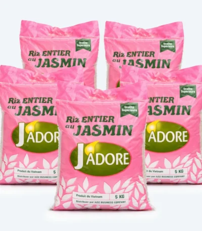 Riz Entier Jasmin J'adore 25KG / 5 x 5 kg - RavitExpress - Ravitaillement - Dakar, Sénégal