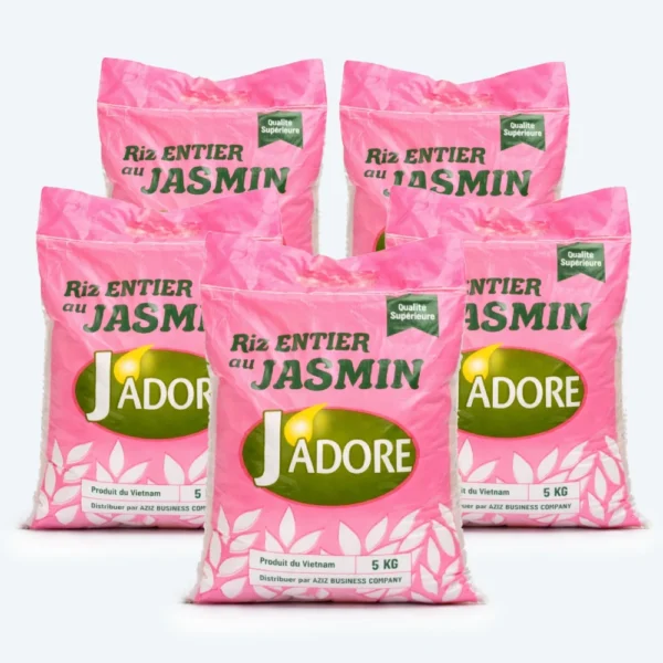 Riz Entier Jasmin J'adore 25KG / 5 x 5 kg - RavitExpress - Ravitaillement - Dakar, Sénégal