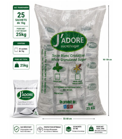 Sucre J'adore blanc 25KG - RavitExpress - Ravitaillement - Dakar, Sénégal