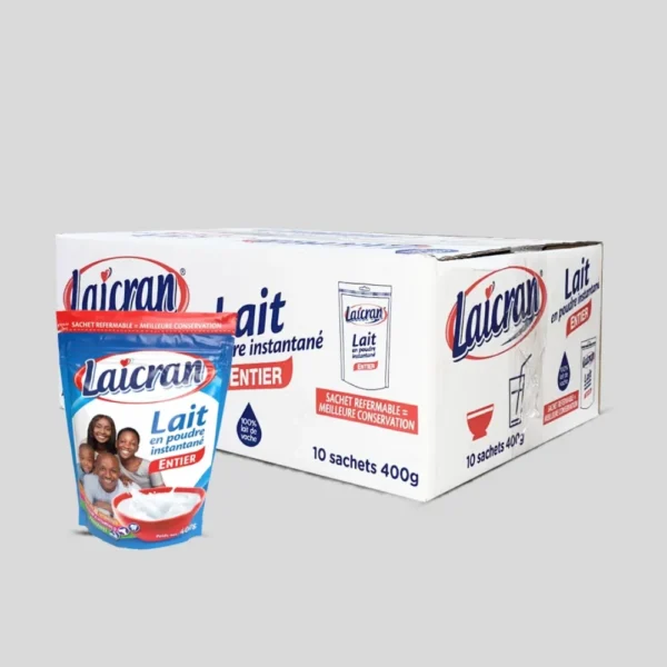 Lait en poudre Laicran - Carton de 10 Sachets de 400G - RavitExpress - Ravitaillement - Dakar, Sénégal